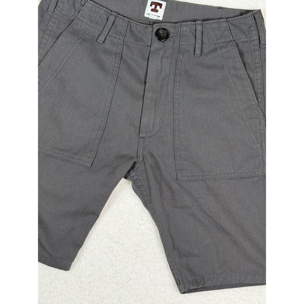 Tellason Mens Size 30 Fatigue Shorts Charcoal Grey Cotton Made in USA